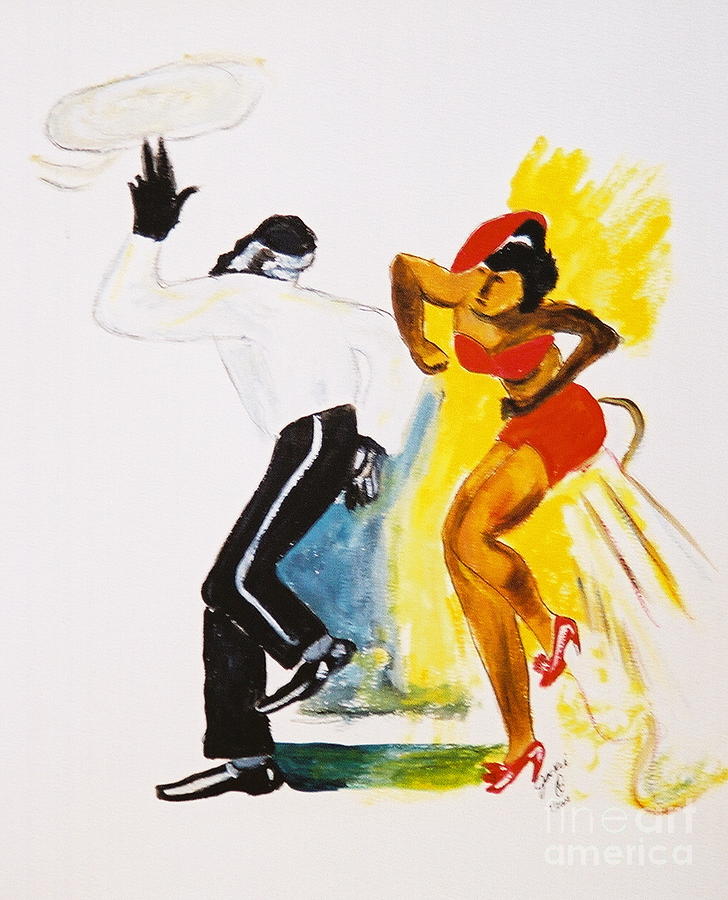 Dance Mixed Media - Dance Series- Lindy Hop by JackieO Kelley Dance Mixed Media - Dance Series- Lindy Hop by JackieO Kelley