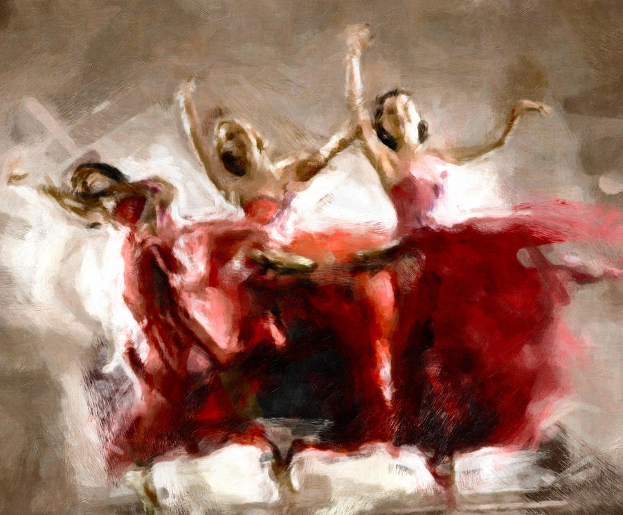 Vintage Painting - Dance The Hours Away by Georgiana Romanovna