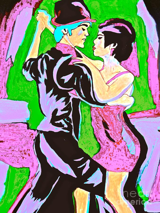 Dance The Tango With Me My Love 2 Painting by Saundra Myles
