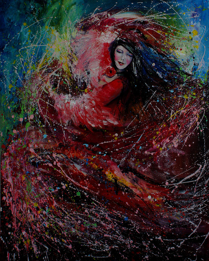 Dance with colors Painting by Isabel Salvador