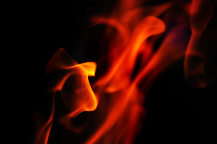 Fire Photograph - Dance with Flame 6 by Jenny Rainbow
