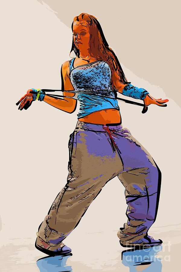 Dance Digital Art - Dancer 66 by College Town