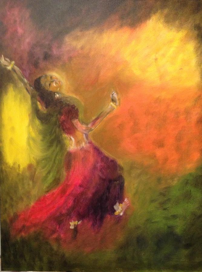 Dancer Painting by Brindha Naveen