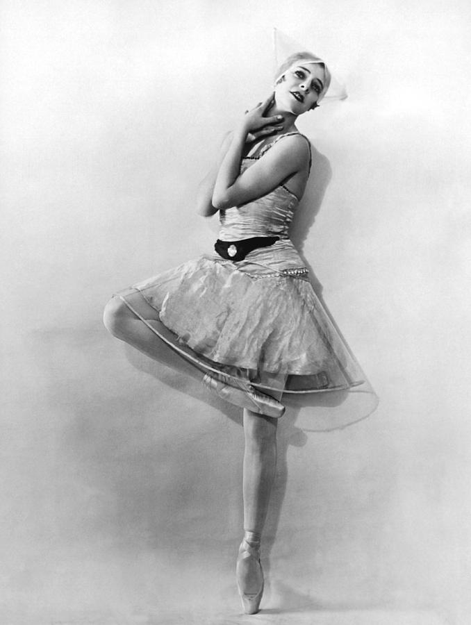 Black And White Photograph - Dancer Nikitina At Monte Carlo by Underwood Archives
