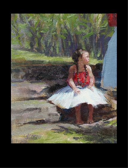 Hula Dancer Painting - Dancer waiting by Rod Cameron