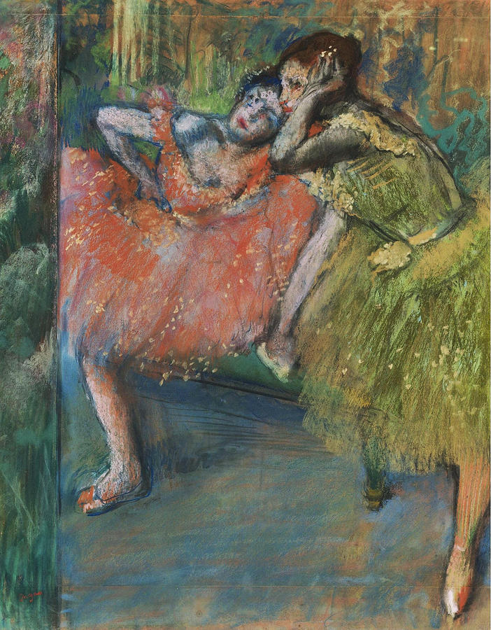 Dancers at Green-Room Painting by Edgar Degas