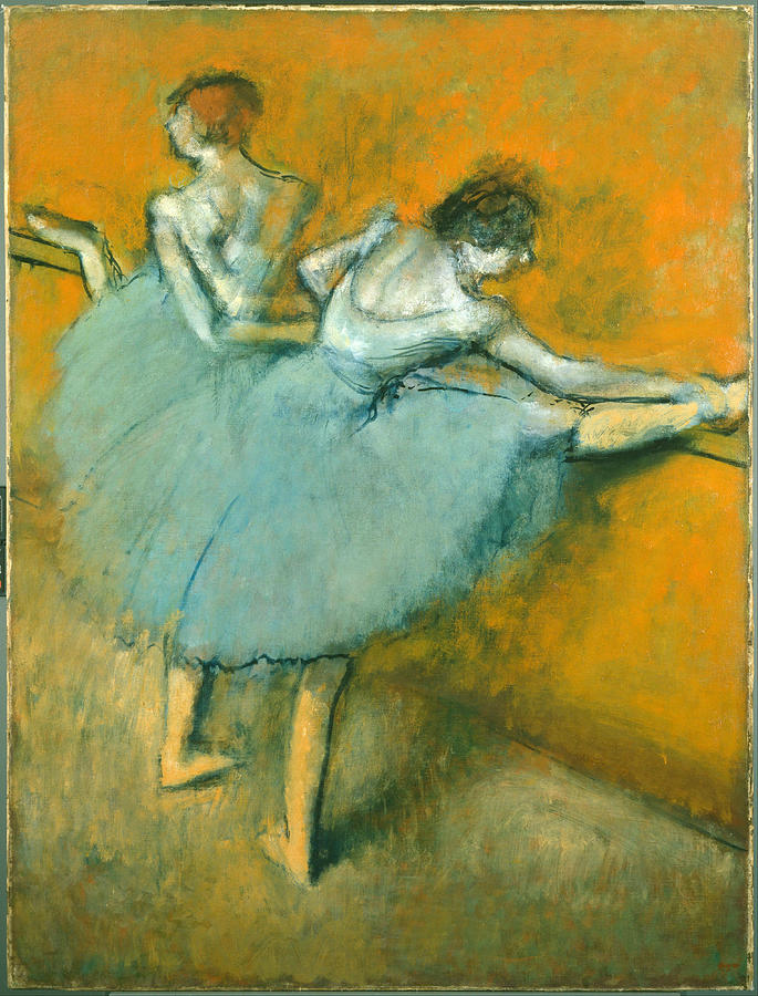 Dancers at the Barre Painting by Edgar Degas