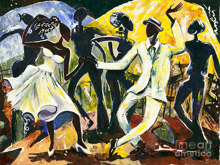 Dancers No. 1 - Saturday Nights Out Painting by Elisabeta Hermann