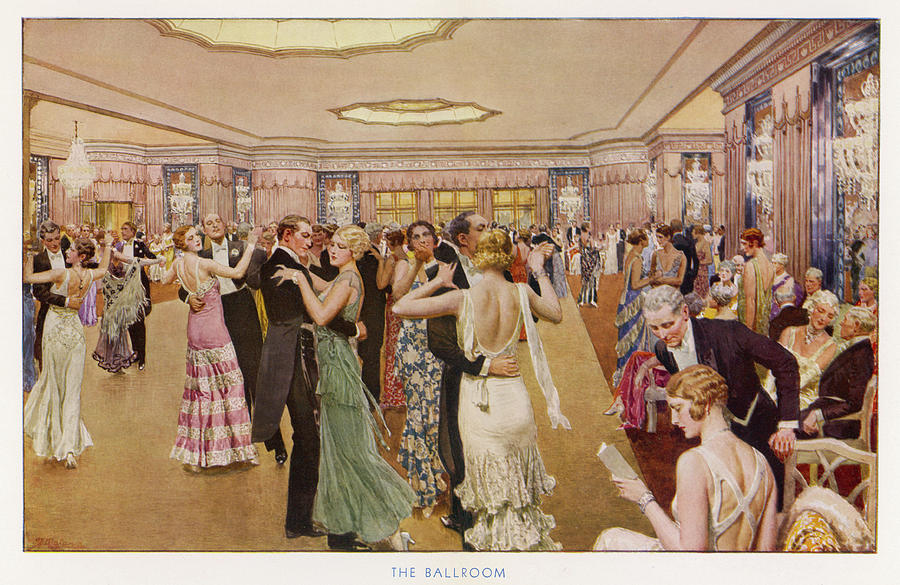 London Drawing - Dancing At The Dorchester  Hotel by Mary Evans Picture Library
