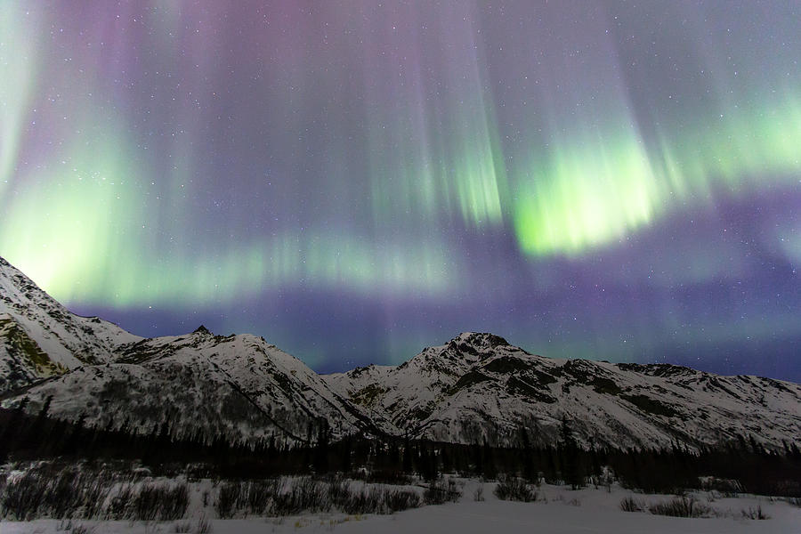 Mountain Photograph - Dancing Aurora Borealis by Sam Amato