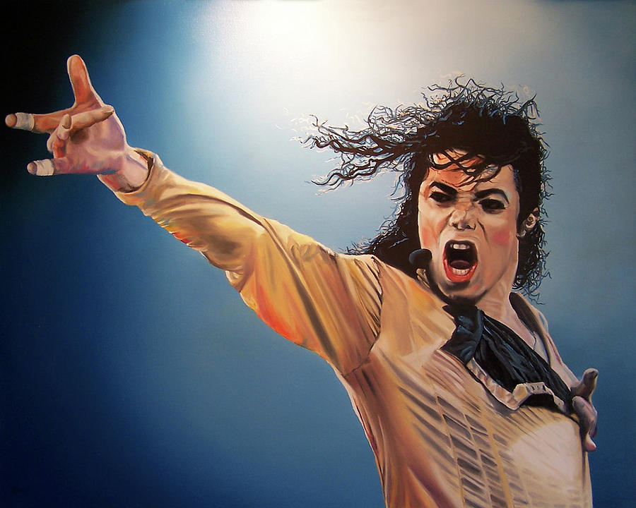 Michael Jackson Painting - Dancing Blue by David Fedeli