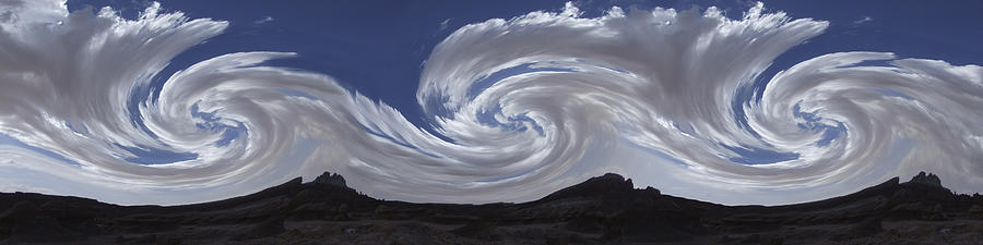 Dancing Clouds 1 Panoramic Photograph by Mike McGlothlen
