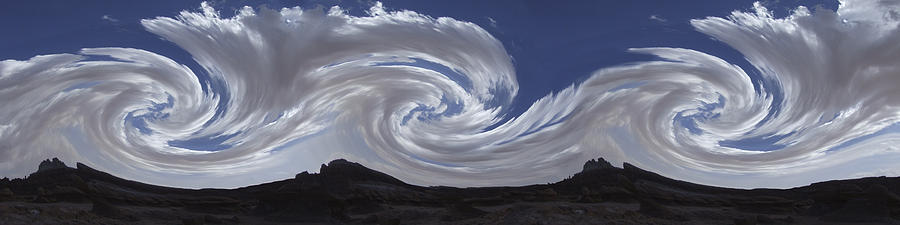Dancing Clouds 3 Panoramic Photograph by Mike McGlothlen