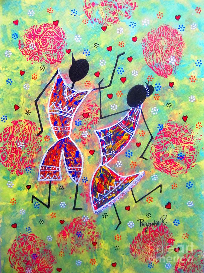 Dancing couple Painting by Priyanka Rastogi - Fine Art America