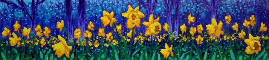Tree Painting - Dancing Daffodils  by John  Nolan