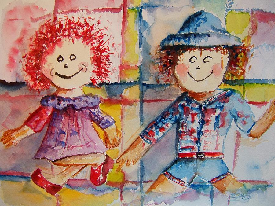 Dancing Dolls   Painting by Elaine Duras