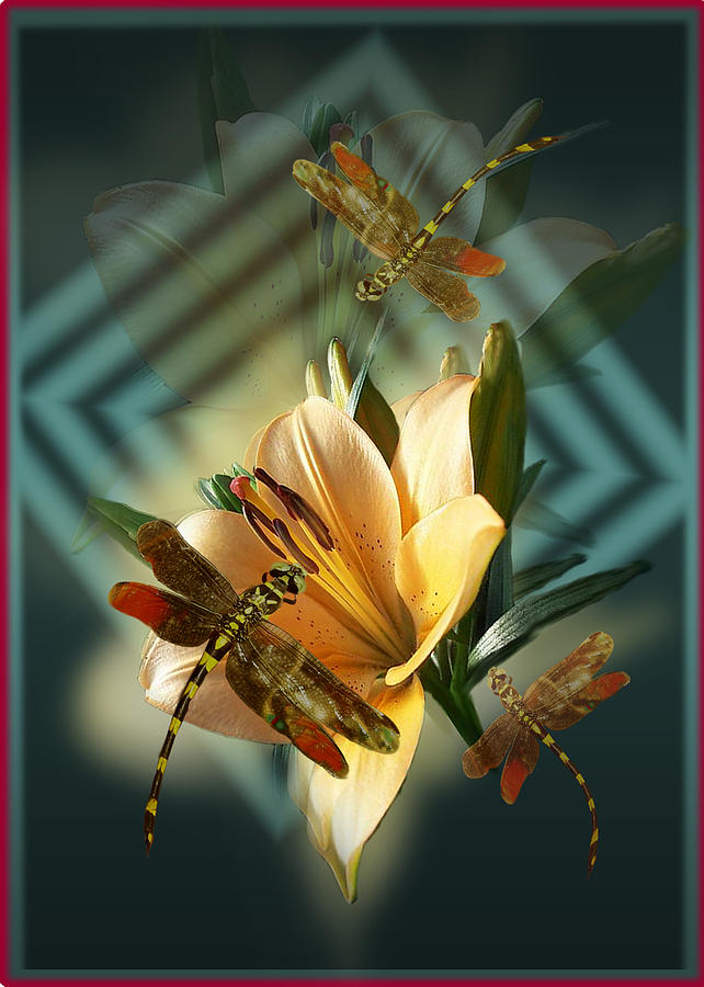 Dancing Dragonflies  Painting by Regina Femrite