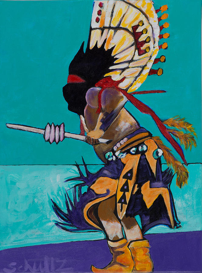 Apache Painting - Dancing for the Gods by John Schultz