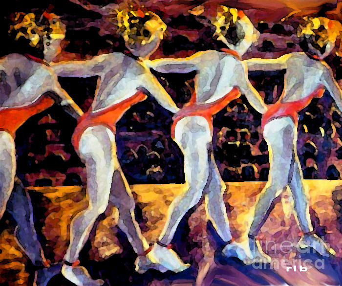Dancing Girls Painting by Rita Brown