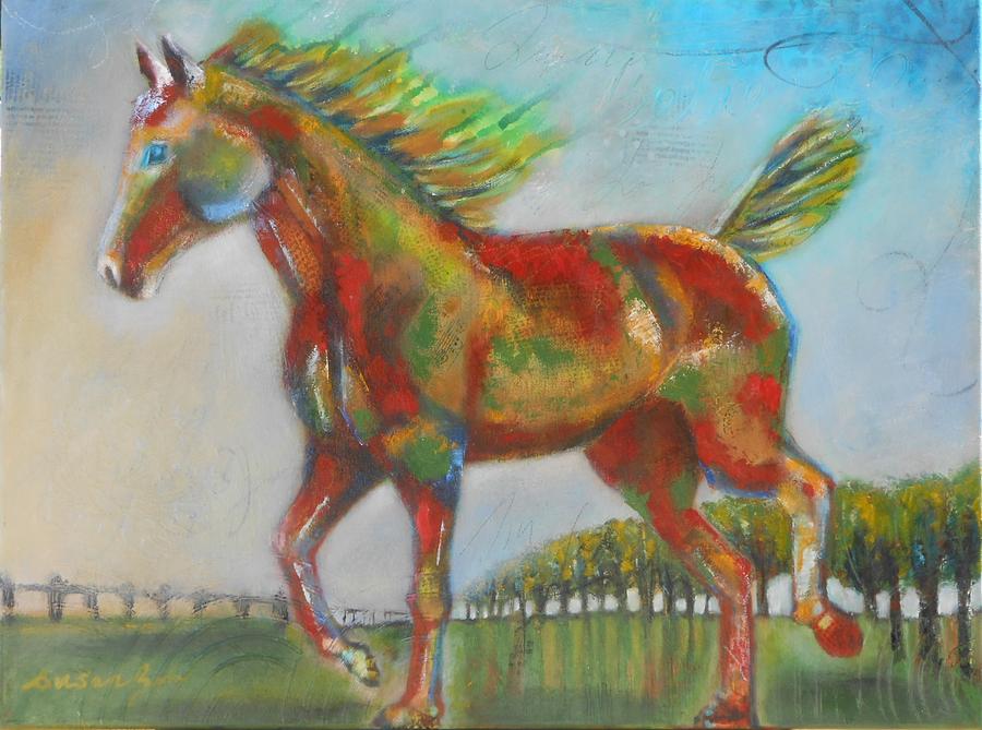 Dancing Horse 2 Painting by Susan Goh