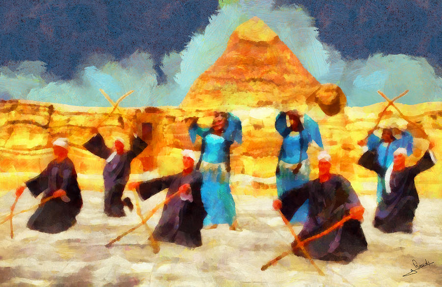 Dancing in Pyramids Painting by George Rossidis