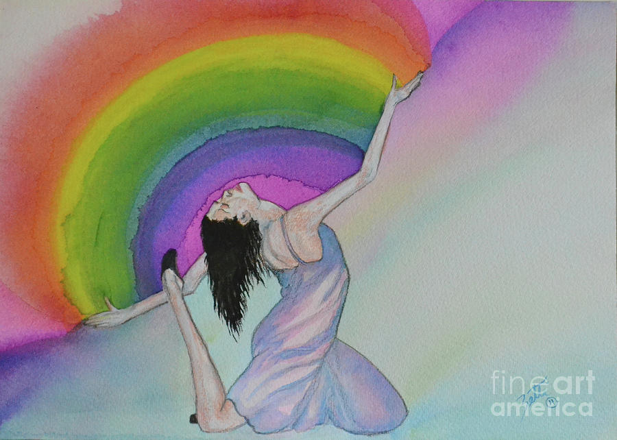 Dancing in Rainbows Painting by Suzette Kallen