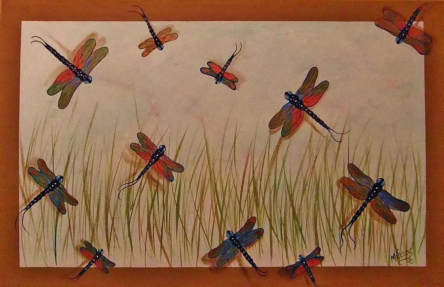Dancing In The Marsh Painting by Cindy Micklos