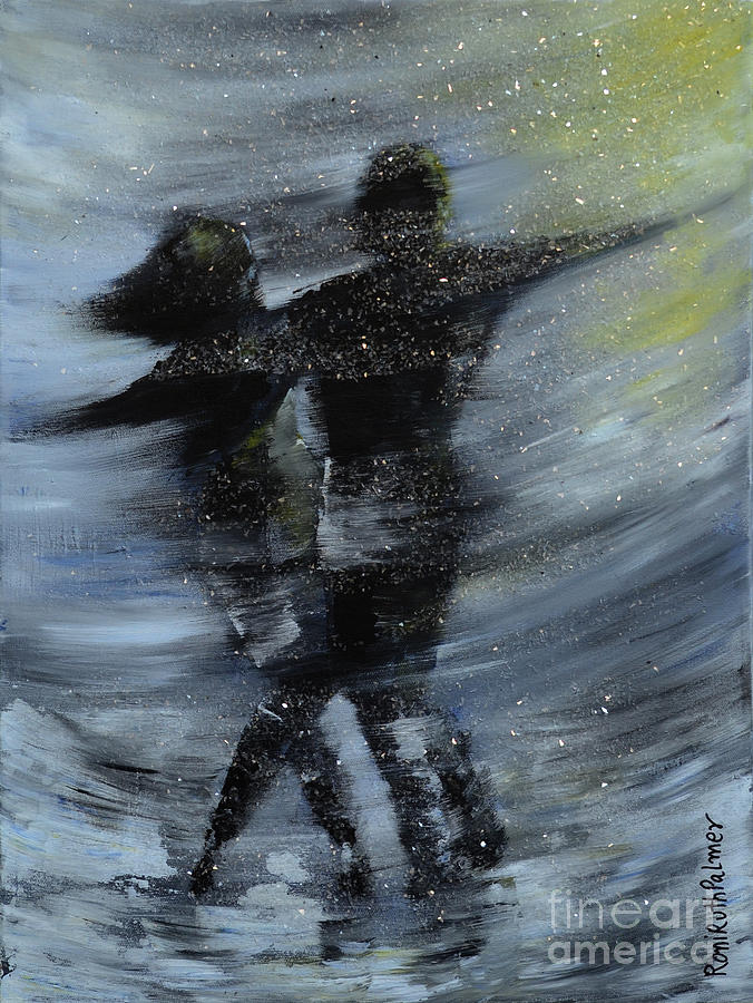 Dancing in the night Painting by Roni Ruth Palmer