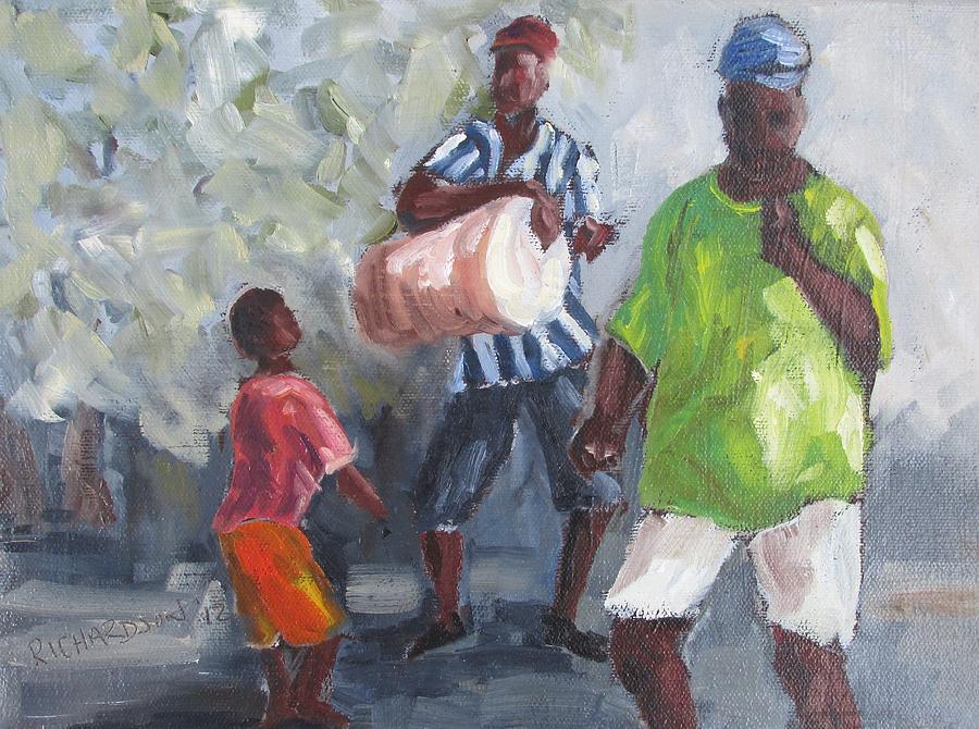 Dancing in the Street Eleuthera Painting by Susan Richardson