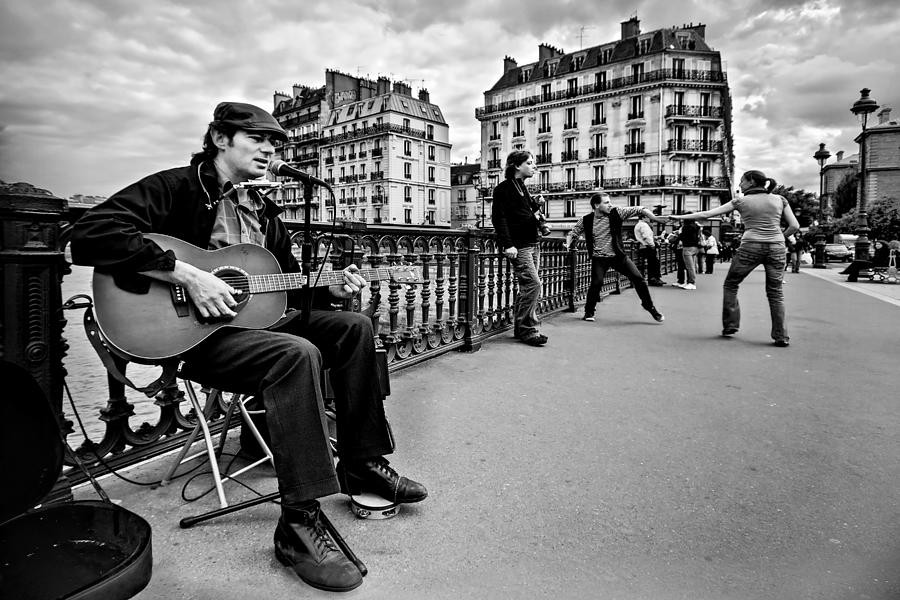 Paris Photograph - Dancing in the Streets of Paris / Paris by Barry O Carroll