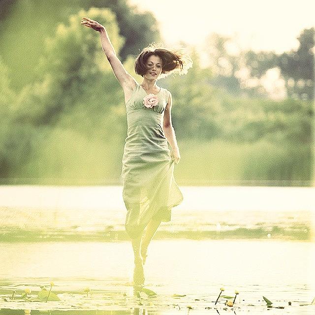 Nature Photograph - Dancing On The Water. #ballerina by Anna Jurkovska