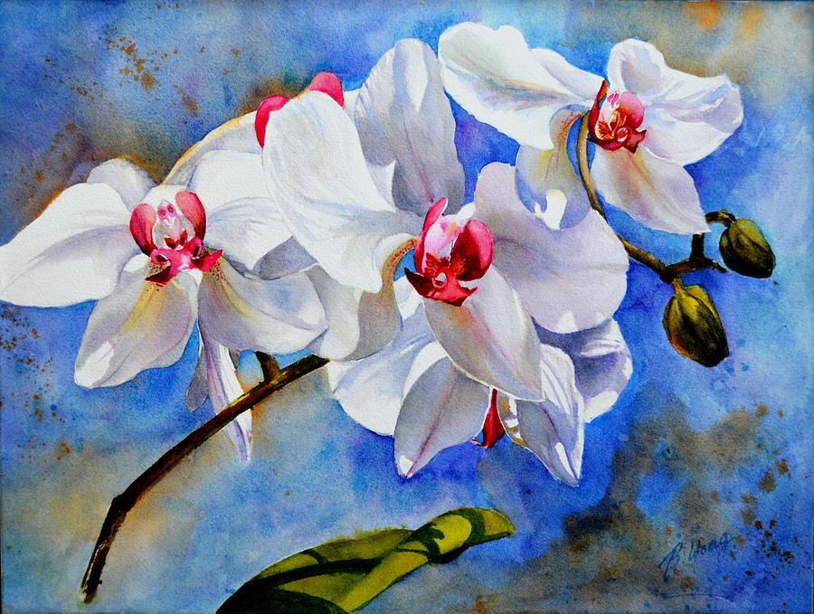 Dancing orchids Painting by Betty M M Wong