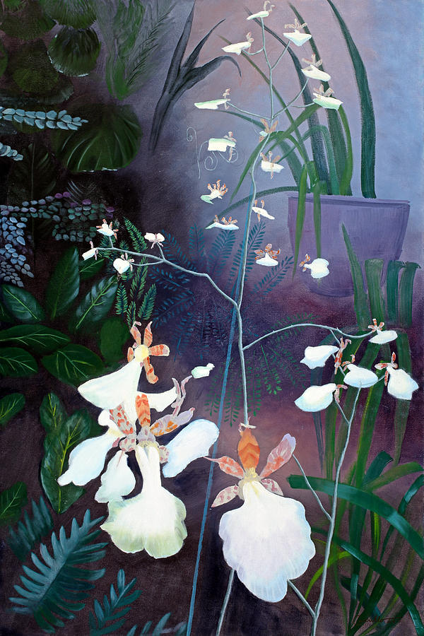 Dancing Orchids Painting by Ruben Carrillo