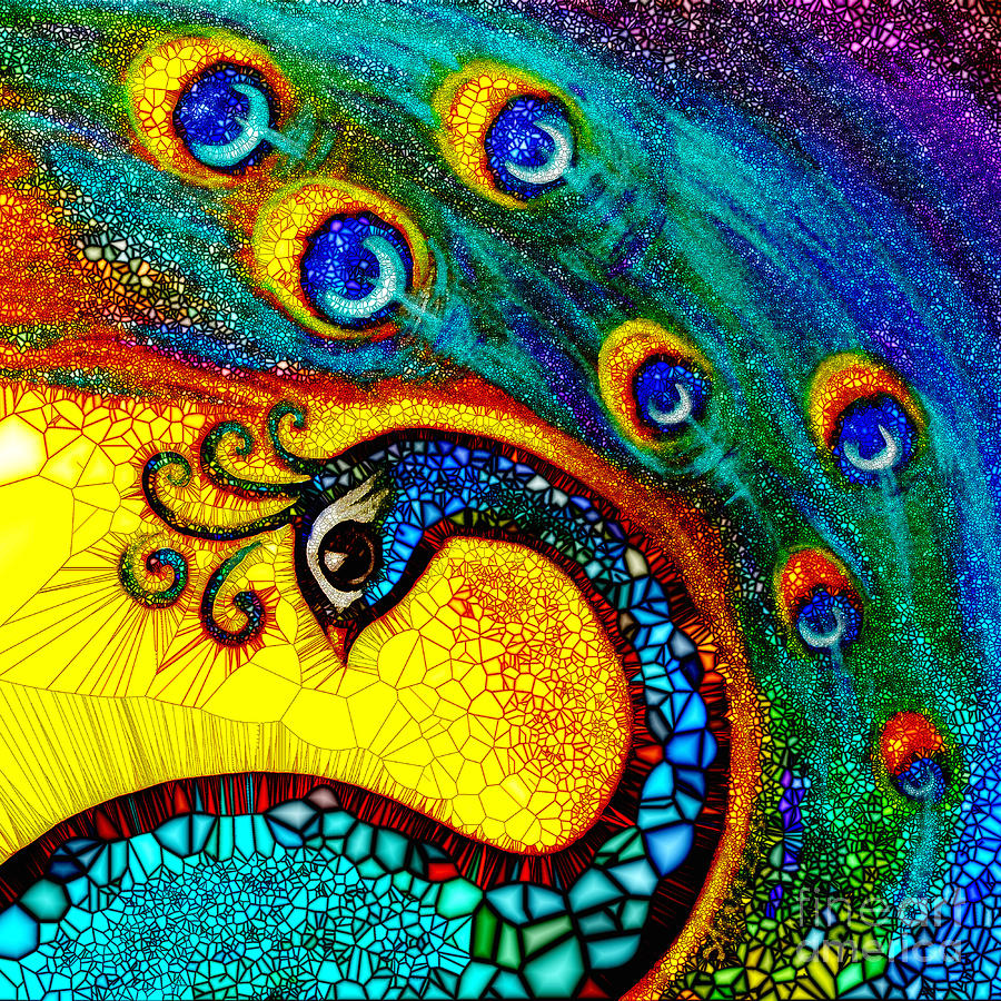 Dancing Peacock Painting by Agata Lindquist