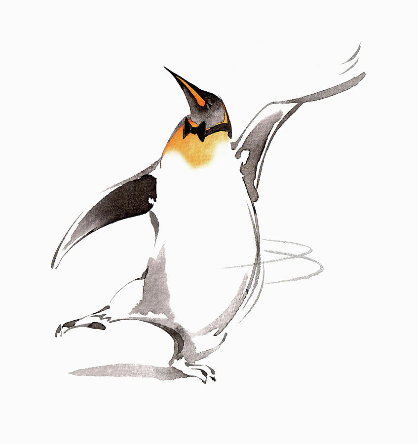 Dancing Penguin Painting by Ikon Images