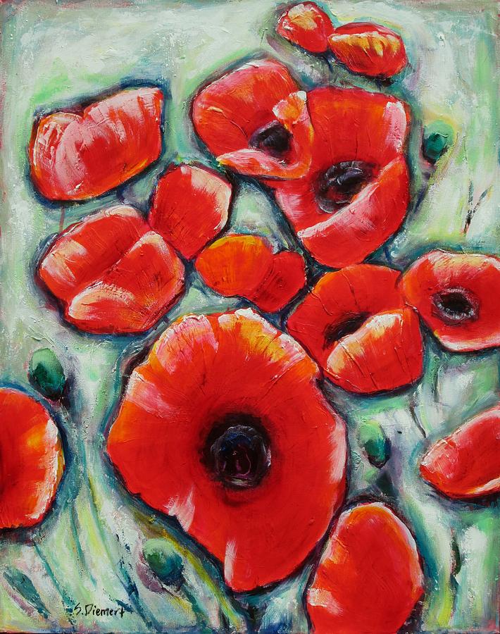 Dancing Poppies Painting
