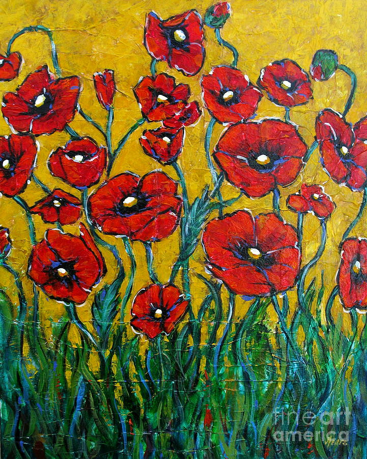 Dancing Poppies Painting by Vickie Fears - Fine Art America