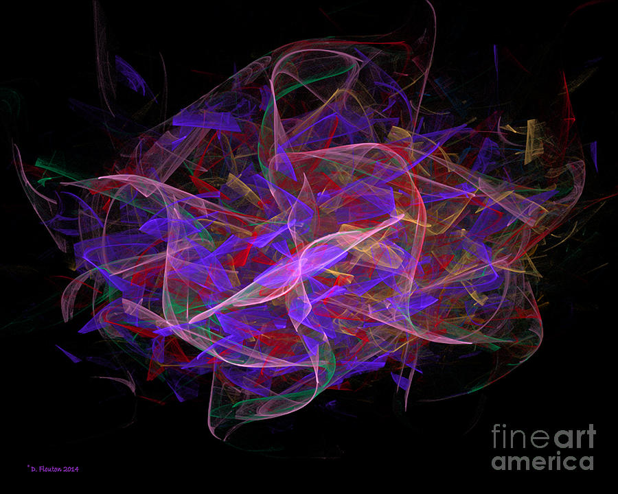 Dance Digital Art - Dancing Ribbons 11 by Dee Flouton