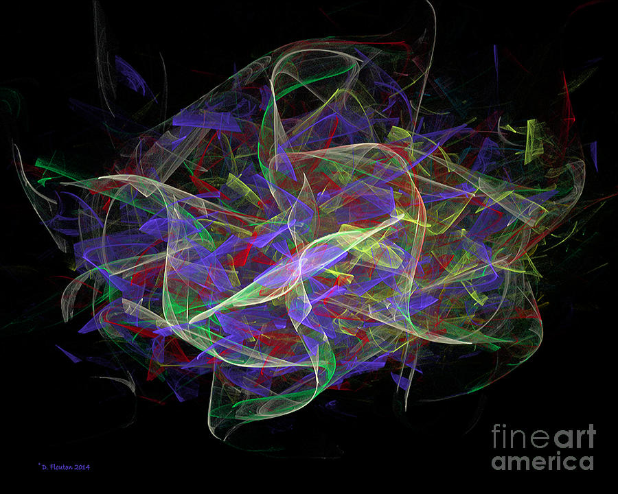 Dance Digital Art - Dancing Ribbons 12 by Dee Flouton