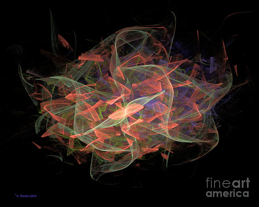 Dance Digital Art - Dancing Ribbons 13 by Dee Flouton