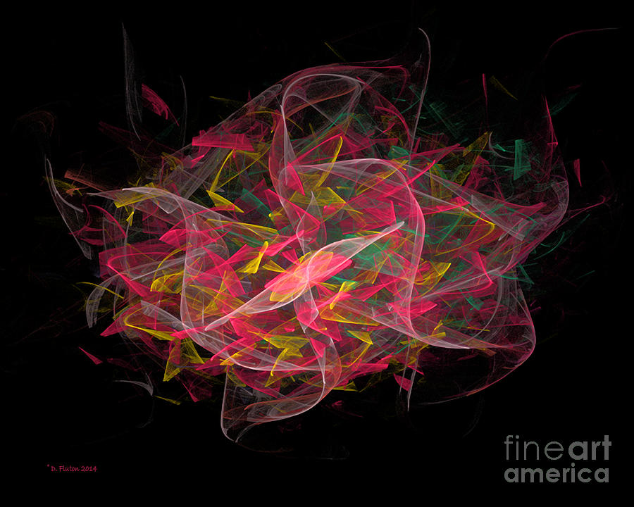 Dance Digital Art - Dancing Ribbons 21 by Dee Flouton