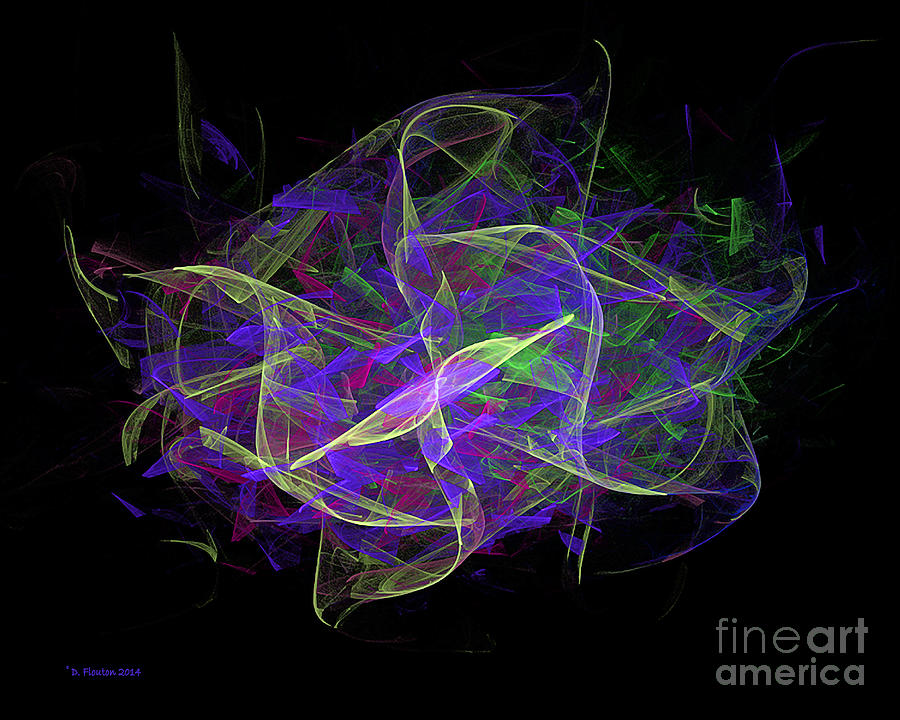 Music Digital Art - Dancing Ribbons 25 by Dee Flouton