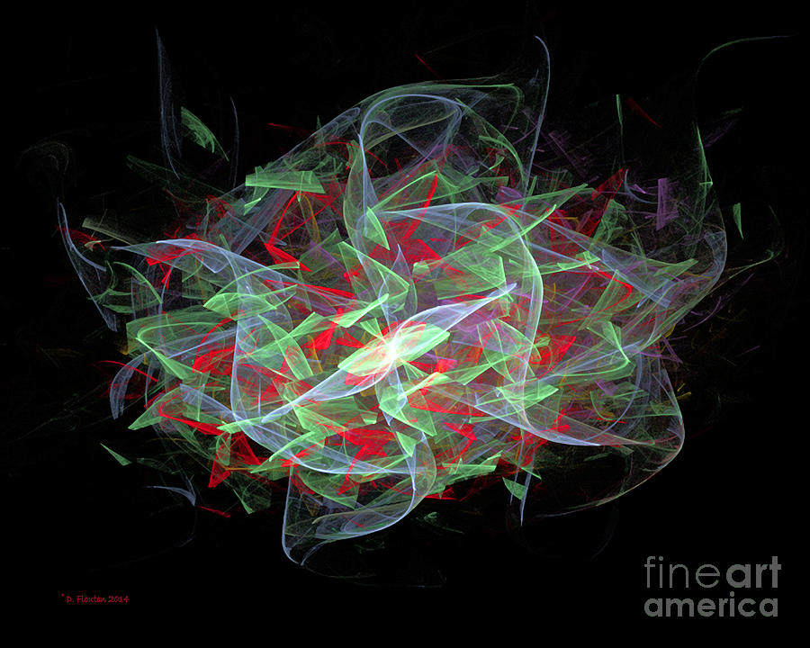 Music Digital Art - Dancing Ribbons 28 by Dee Flouton
