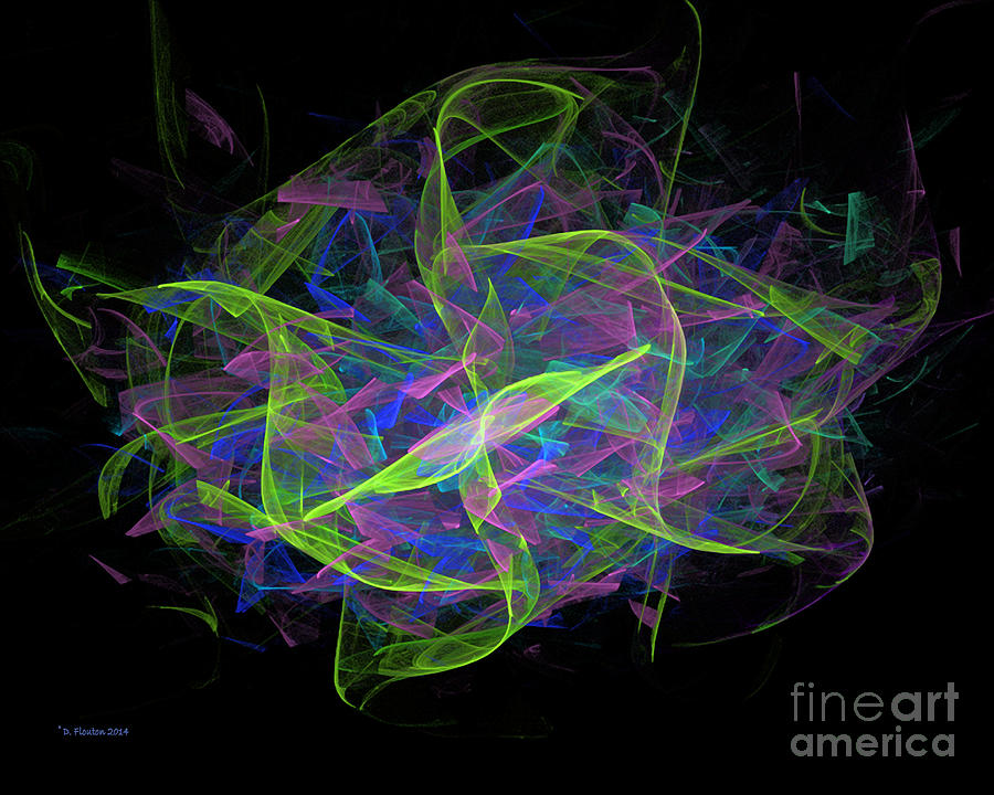 Music Digital Art - Dancing Ribbons 33 by Dee Flouton