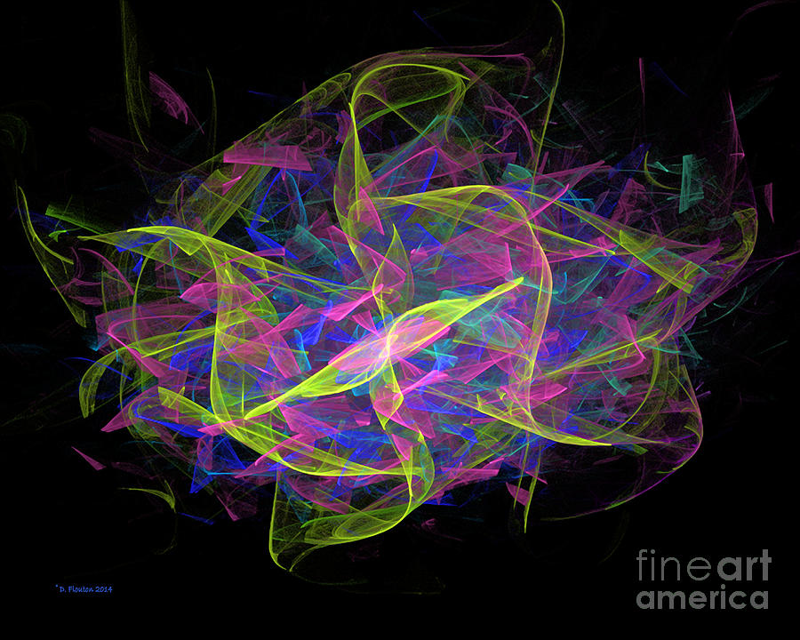 Dancing Ribbons 4 Digital Art by Dee Flouton