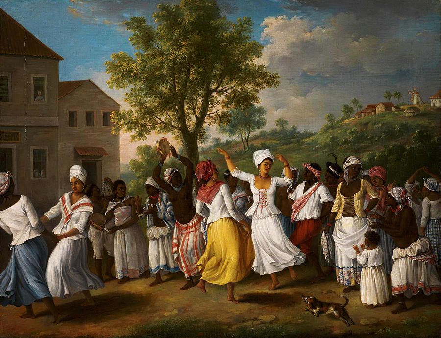 Dancing Scene in the West Indies Painting by Celestial Images