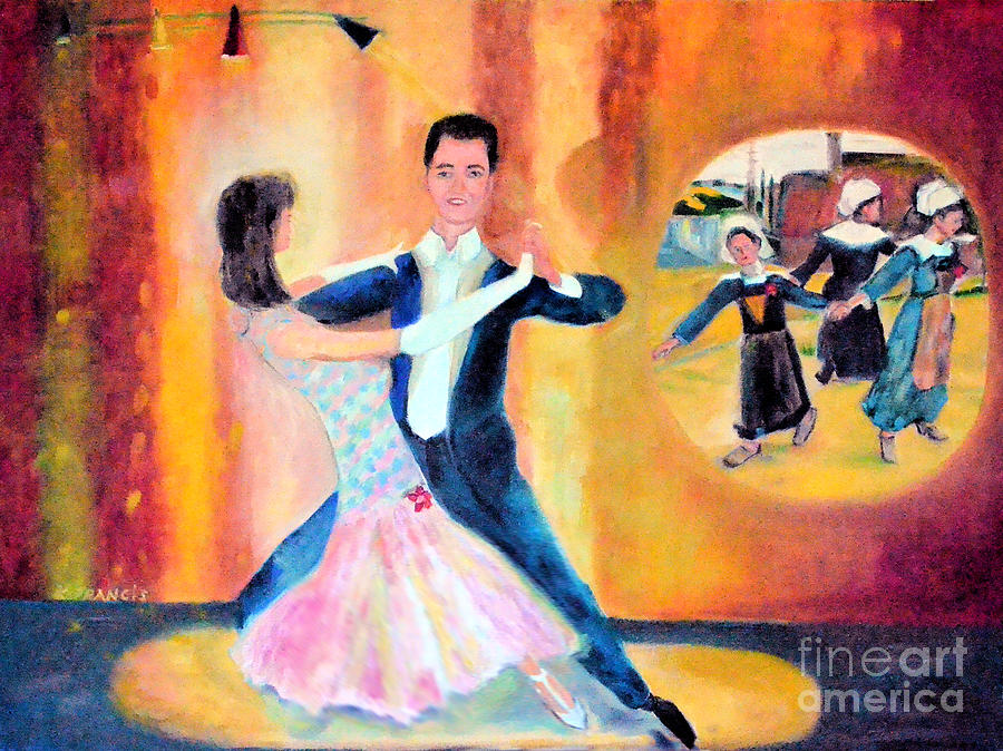 Dancing Through Time Painting by Karen Francis