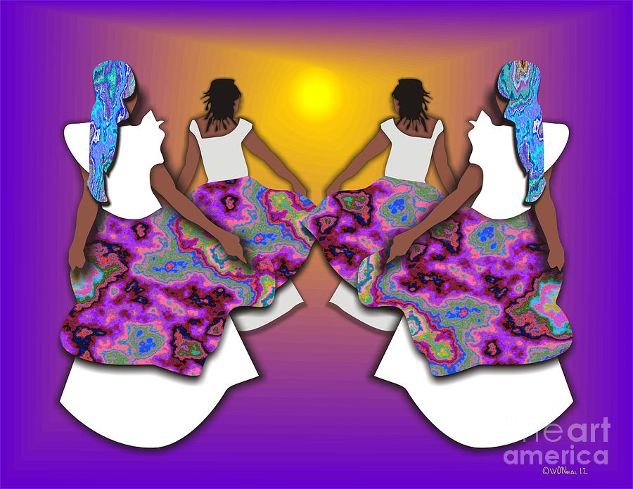 Pattern Digital Art - Dancing To The Sun by Walter Neal