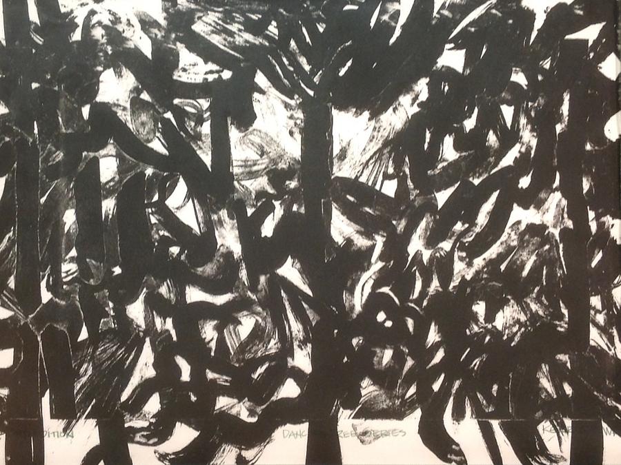 Lithography Drawing - Dancing Trees Series by Kerrie B Wrye