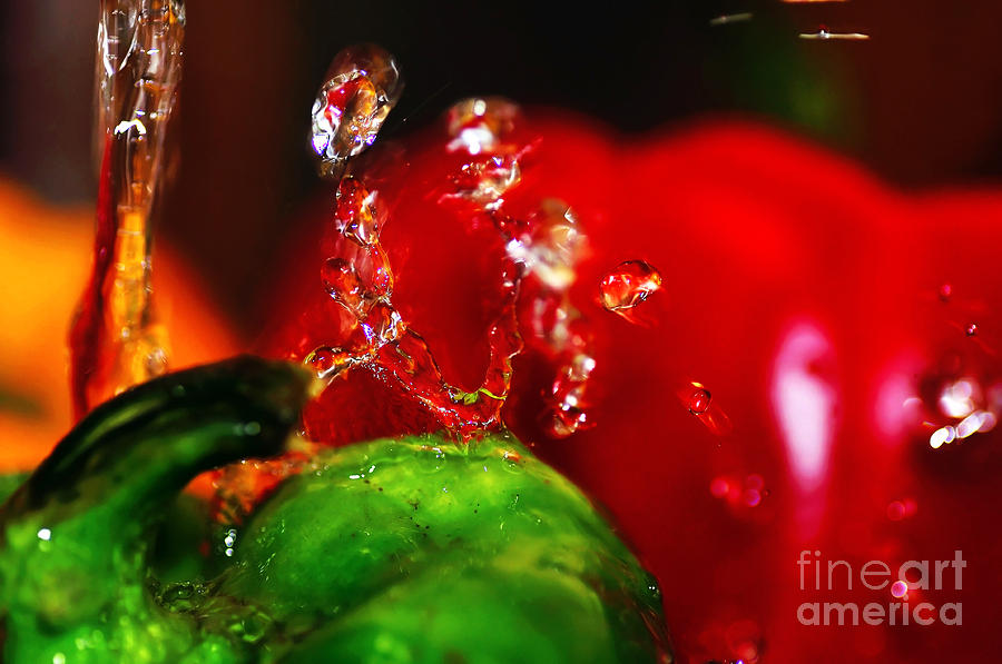 Primary Colors Photograph - Dancing Water by Kaye Menner